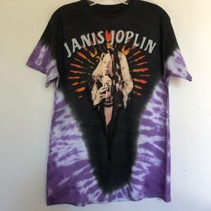 Janis Joplin Tie Dye Music Festival Band T Shirt